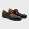 Nyaya | Midnight Black Croco Leather